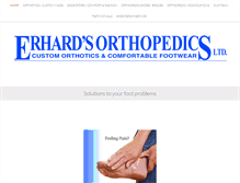 Tablet Screenshot of erhards-orthotics.com